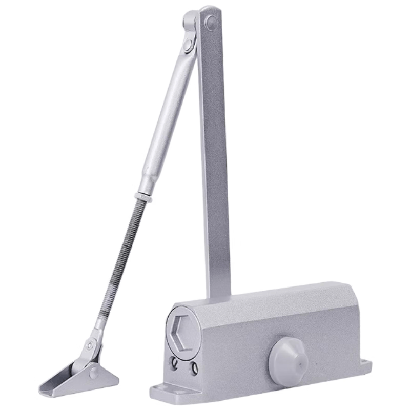 Pango Precision Hydraulic Buffer Automatic Door Closer, Fireproof Spring Closer, 90° Small Size, Silver [Positioning]