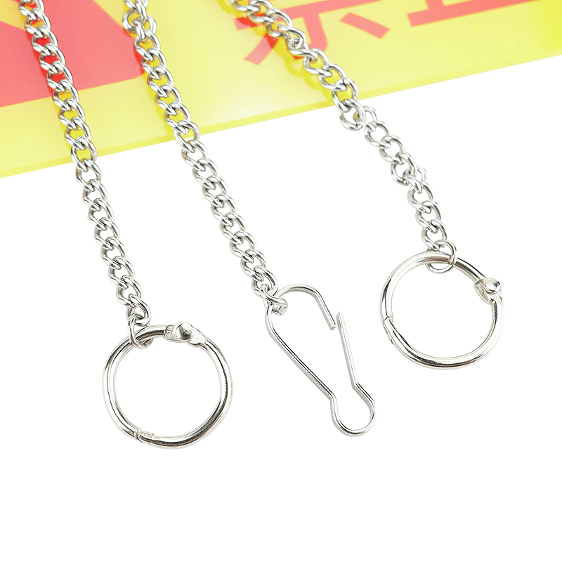 Haisik [Beijing Warehouse Delivery] Stainless Steel Hanging Chain for Advertising Signs, Posters, and Parking Signs (Including Two Round Ring Buckles, 50cm) HKsq-263