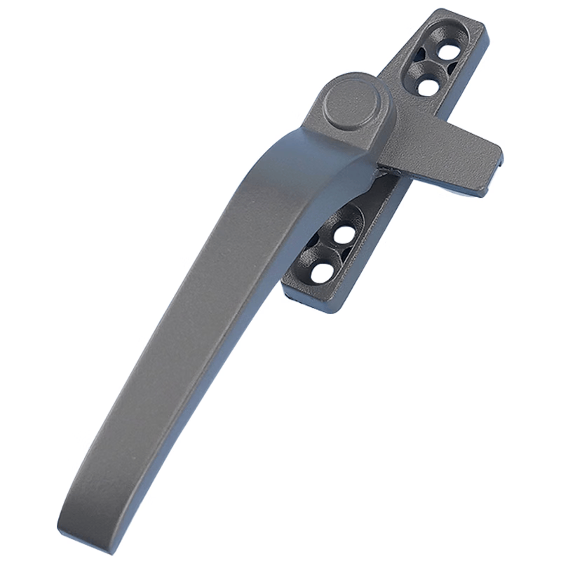 Haisik [Jingcang] Window Handle, Type 50 Aluminum Alloy Single-Point Casement Window Handle, Outward-Opening Window 7-Shaped Window Lock, Curtain Wall Hung Window Handle, Dark Gray Left Handle HKsq-149