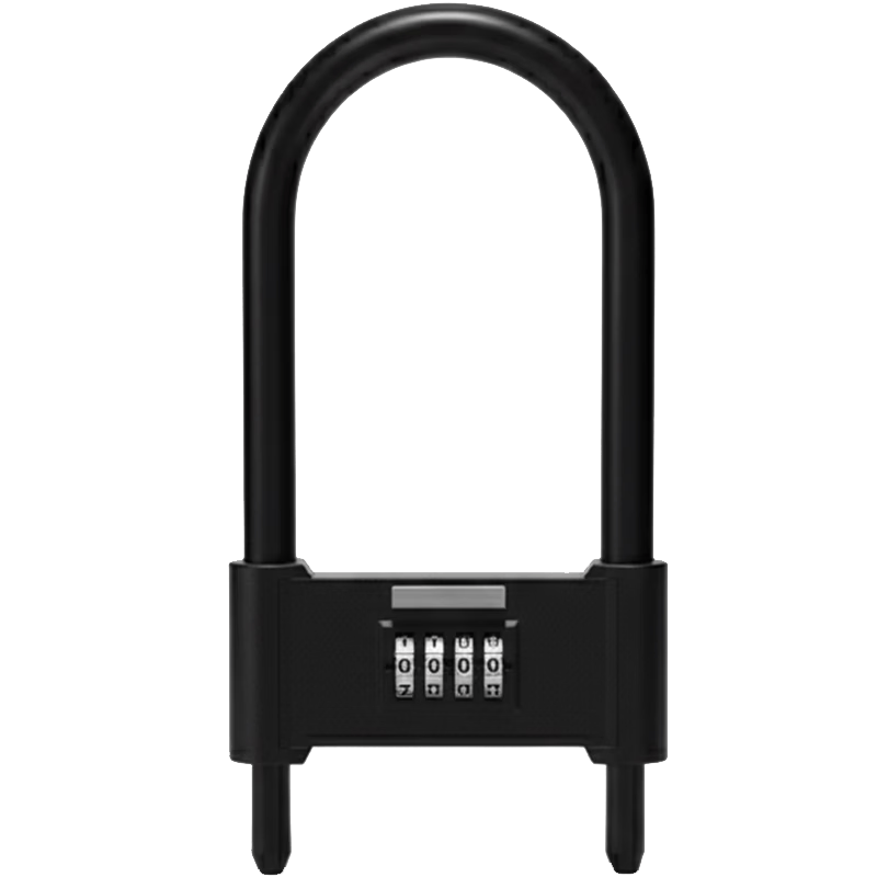 Vibrating combination lock, U-shaped door lock, padlock, waterproof and rustproof lock, anti-theft lock, home door extended combination lock, shop lock, gate lock, glass door lock, bicycle lock, black 22cm