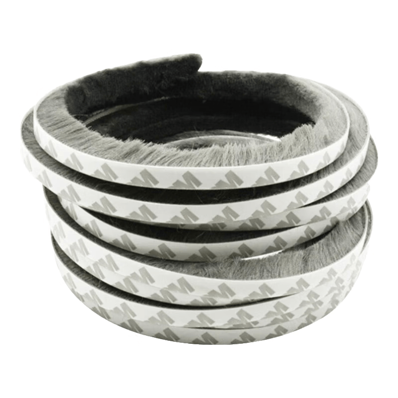 Haisdick self-adhesive sealing strip for doors and windows, adhesive-backed weatherstripping, dustproof, windproof, and soundproof soft rubber strip, 9*9mm, Jingcang gray, 10 meters.