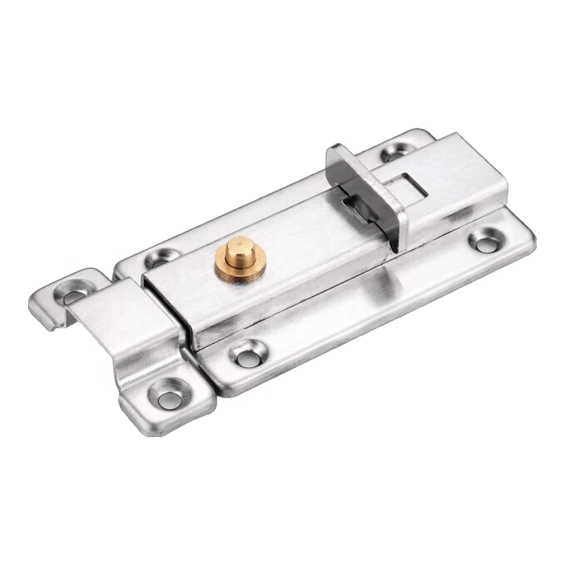 Bingyu Stainless Steel Anti-theft Lock Bolt, Automatic Spring Door Bolt, Automatic Rebound Model (4-inch) BH-657
