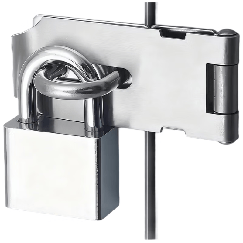 Chuke stainless steel thickened door lock buckle with padlock, anti-theft door buckle, bolt, latch with 40 padlock