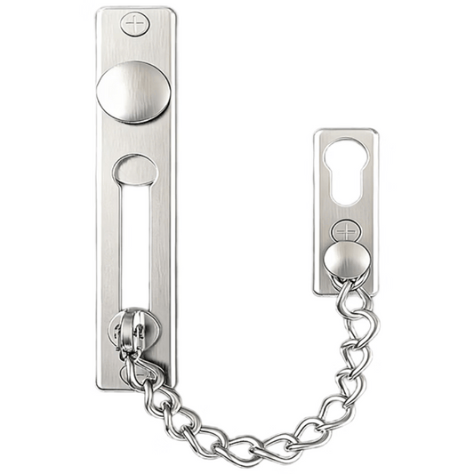 Shengda anti-theft chain door chain, household door bolt, door lock, anti-theft door security chain, hotel lock chain, anti-theft buckle, silver, no drilling required.