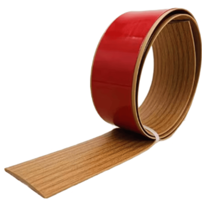 TIMMS flooring edge trim, self-adhesive doorway seam sealing strip, carpet wood grain flat edge trim, 4cm wide, 1 meter long