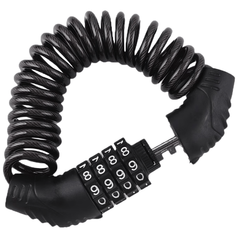 TIMUS portable helmet lock for bicycles, electric bikes, and scooters; steel wire cable lock; combination lock; cycling equipment accessories.