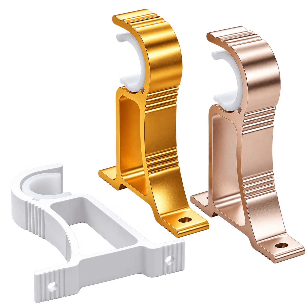 Saint-Gobain Roman curtain rod bracket base, thickened aluminum alloy curtain rod bracket, fastener accessories, side-mounted fixing bracket