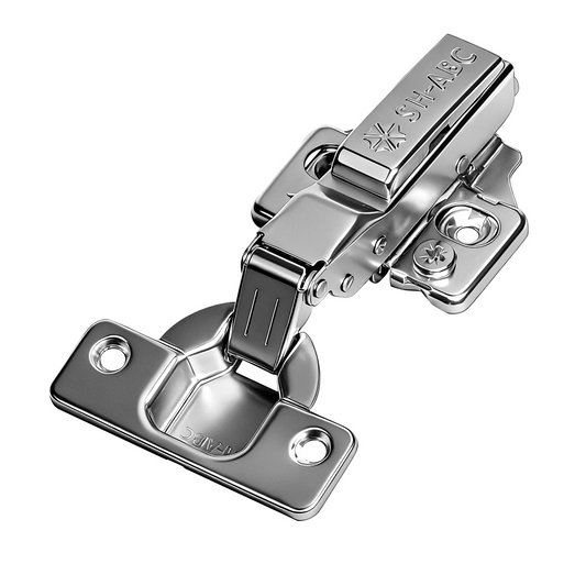 Star Emblem SH-ABC hinge, three-stage force, small angle buffer, anti-pinch, damping hydraulic aircraft hinge, three-dimensional eccentric adjustment, thickened rust-proof wardrobe and cabinet door hinge, 2 pieces/embedded large bend/quick install.