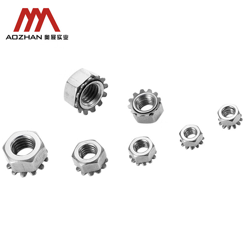 AOZHAN SJ2843K type nuts, K caps, 304 stainless steel, full series GPH M8 (1500 pieces/box)