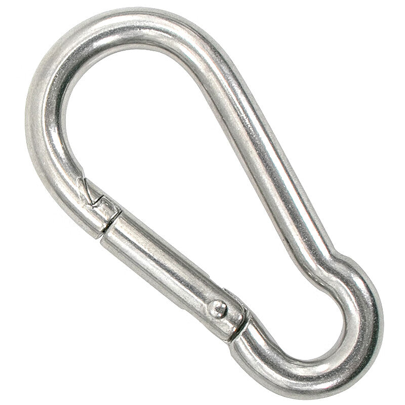 Hesdig [Jingcang Flash Delivery] 304 Stainless Steel Spring Hook, Hoist Quick-Hanging Buckle, Elastic Buckle, Chain Buckle, Safety Ring, Spring Buckle M8 (2 pieces) JG-54
