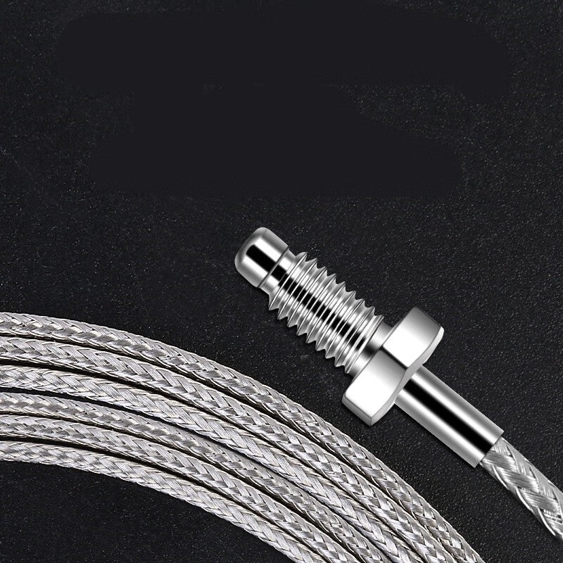 Ouhuayuan K-type, E-type, M6 screw-type thermocouple temperature sensor, thermocouple temperature controller probe, temperature sensing wire K-type, M6 metric (fine thread), 1 meter wire.