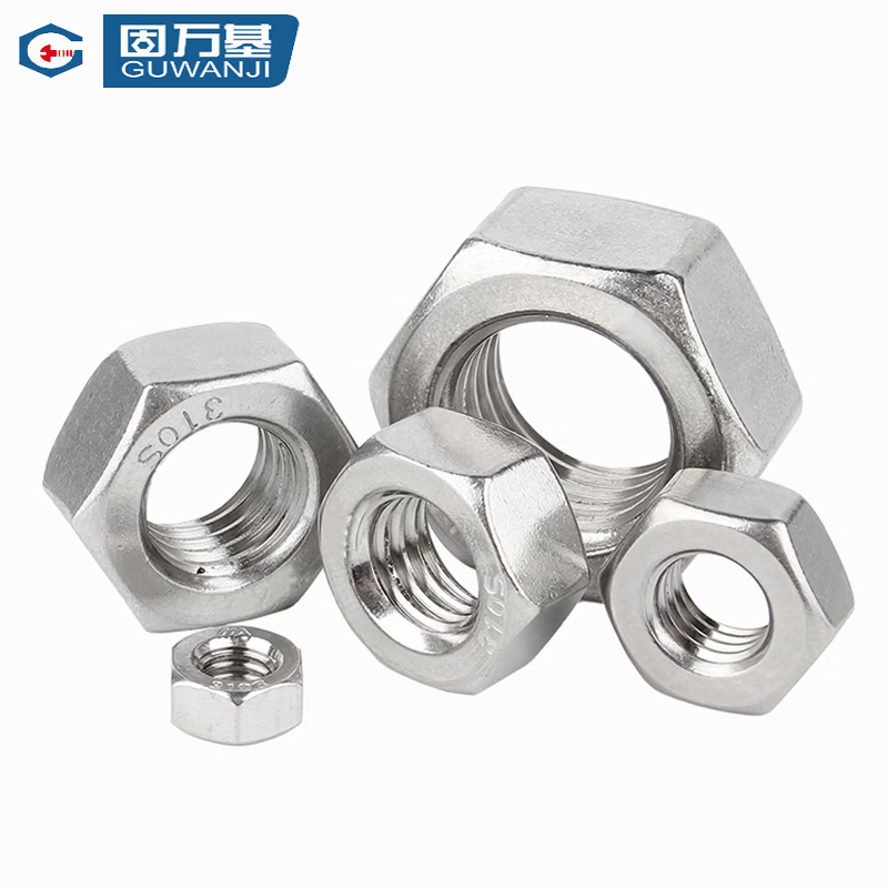 GUWANJI Hex Nuts, Stainless Steel Hex Nuts, 321 Stainless Steel M10 [50 pieces]