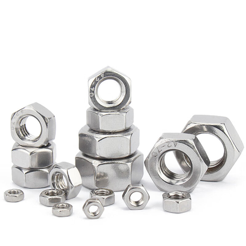 Juwei 304 Stainless Steel Hex Socket Nuts DIN934 M6 [30 pieces] JG1254F