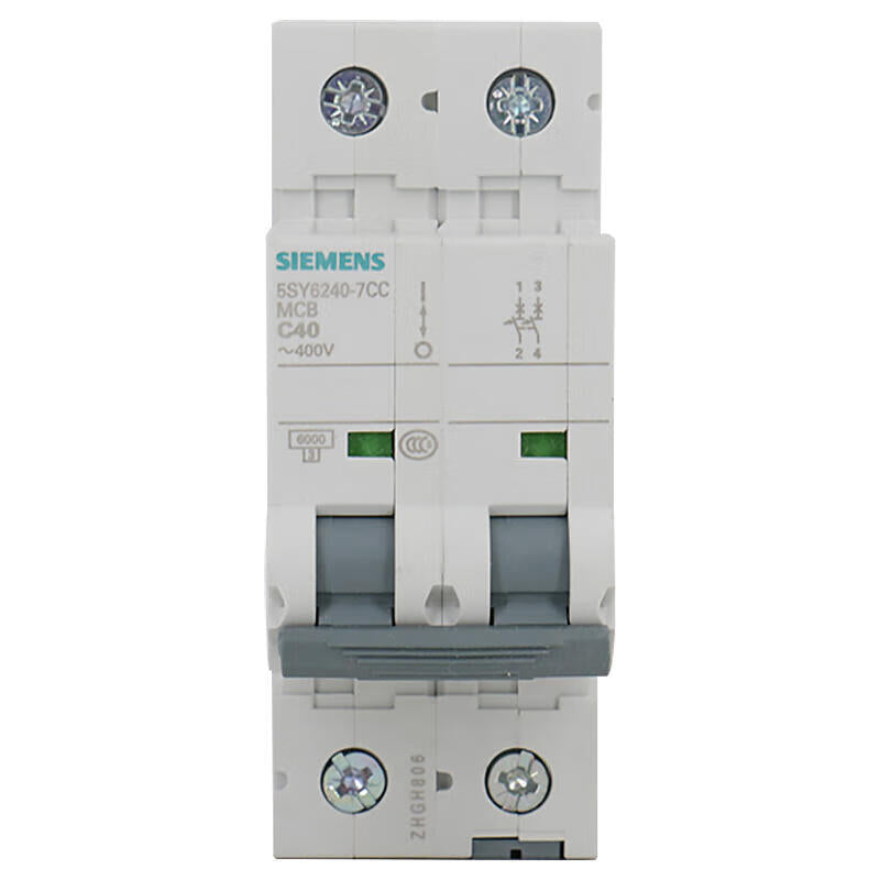 Siemens 40A 2P Miniature Circuit Breaker 6kA 5SY6 2P C40