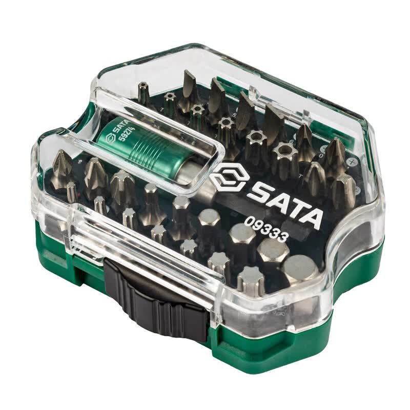 SATA 31-piece 6.3 series pneumatic screwdriver head kit; 09333