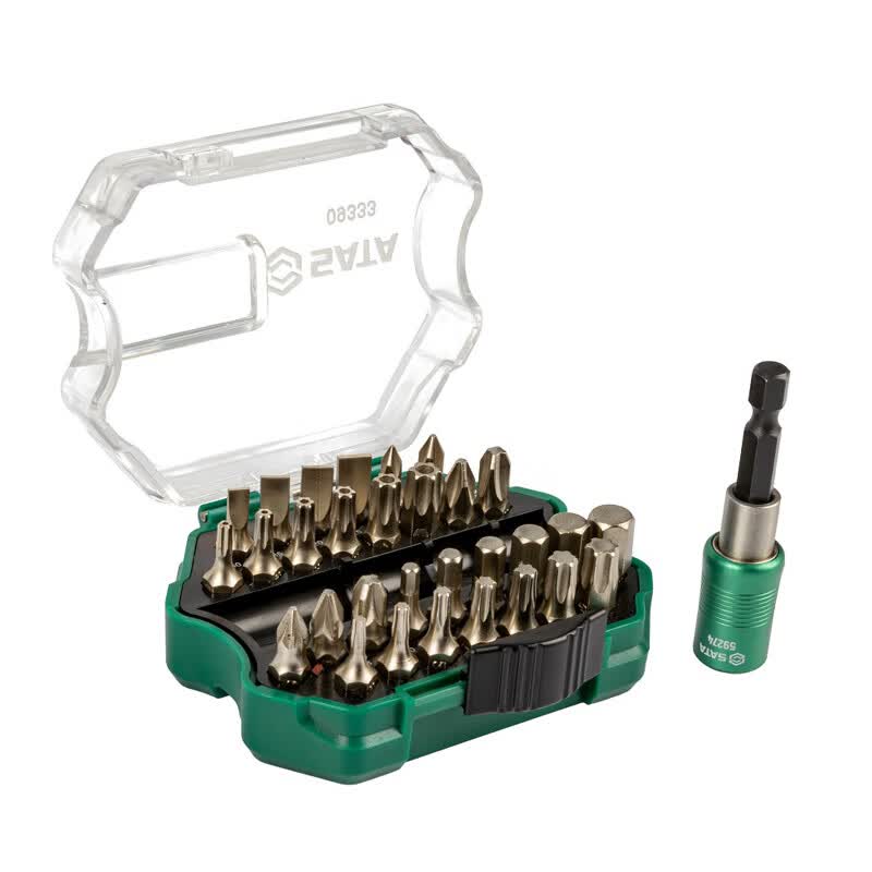 SATA 31-piece 6.3 series pneumatic screwdriver head kit; 09333