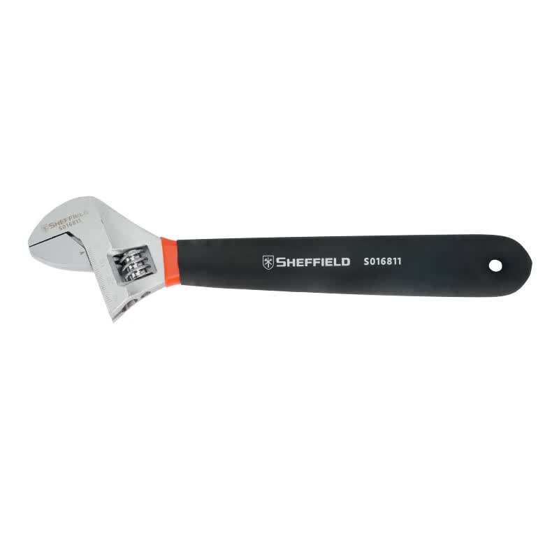 SHEFFIELD 10" Adjustable Wrench with Plastic-coated Handle S016811