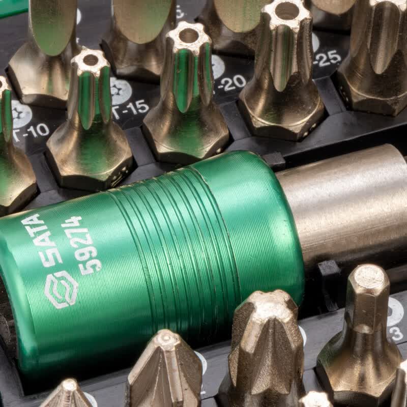 SATA 31-piece 6.3 series pneumatic screwdriver head kit; 09333