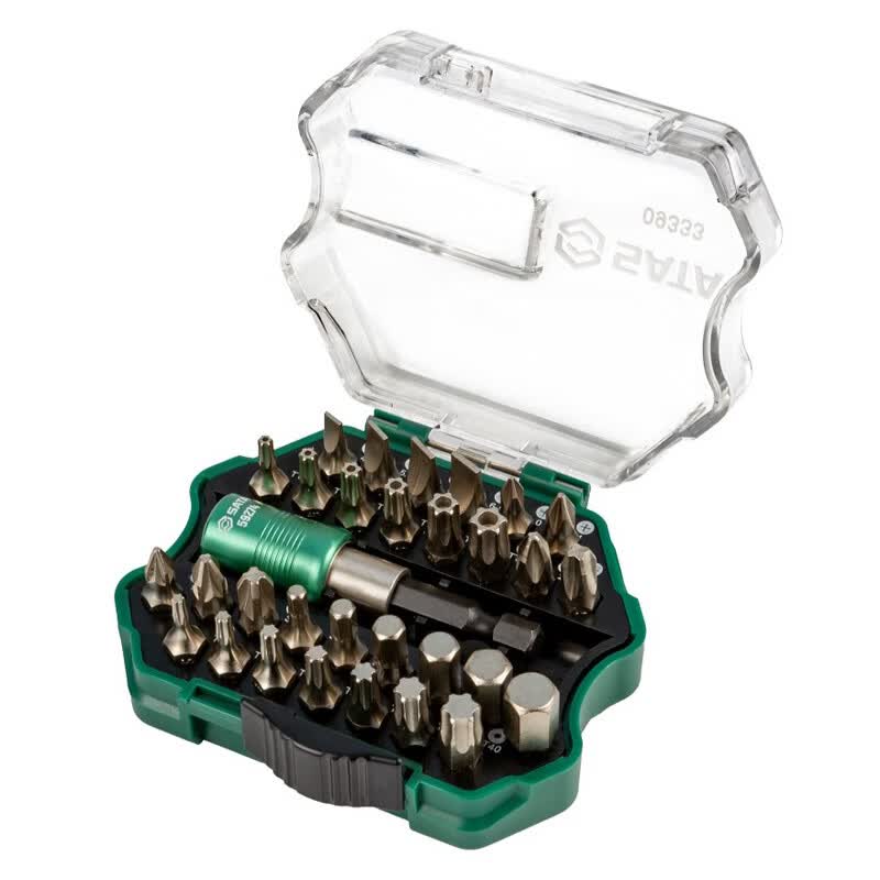 SATA 31-piece 6.3 series pneumatic screwdriver head kit; 09333