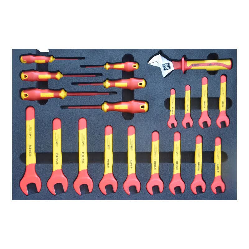 SATA 72-piece new energy vehicle maintenance and repair kit (including a four-drawer, two-door tool cart 95125); 09948