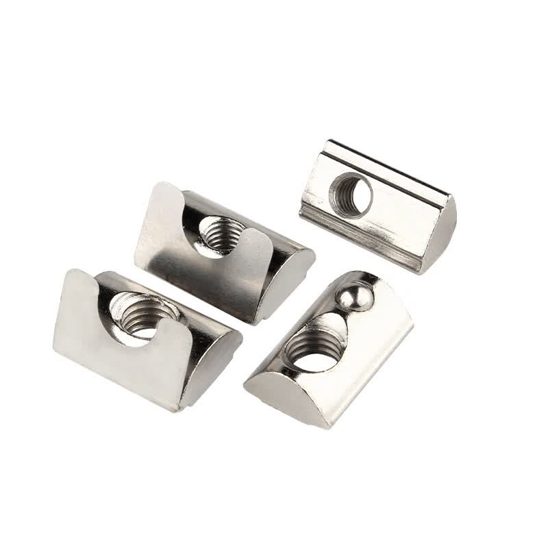 Bocai Profile Nuts, European Standard Nuts, National Standard Aluminum Ship-Shaped Hammerhead Slider Nuts, Spring Nuts, 304 Slider, European Standard Type 20, M5 [1000 pieces/pack]