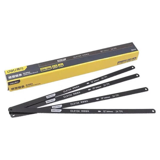 Deli Tools 12-inch 24T Hacksaw Blades; DL6104 (100 blades/box)