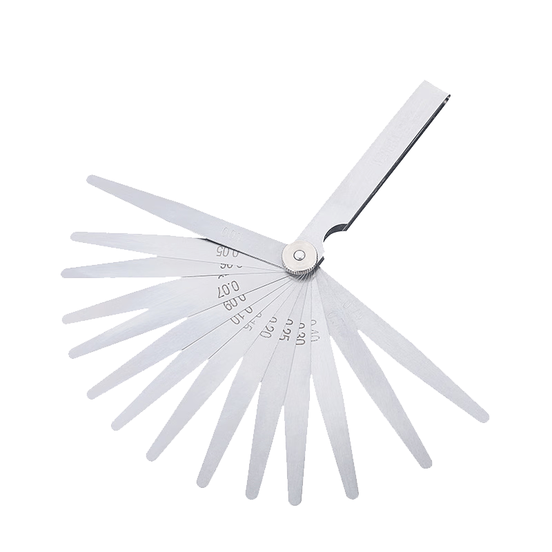 Mitz feeler gauge LJ-SC-01, metric vernier gauge for valve clearance, single-piece stainless steel feeler gauge, 14 pieces (0.05-1.0) - 100L