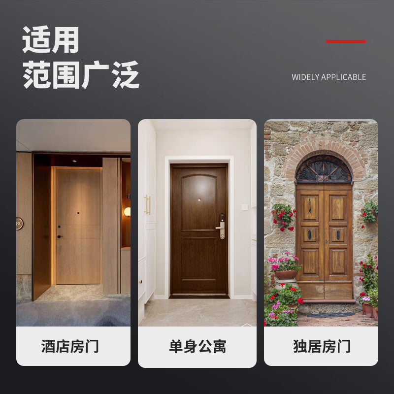 Carnegie anti-theft chain 304 stainless steel door chain, door lock latch, door bolt, latch, window lock, thickened chain, matte black.