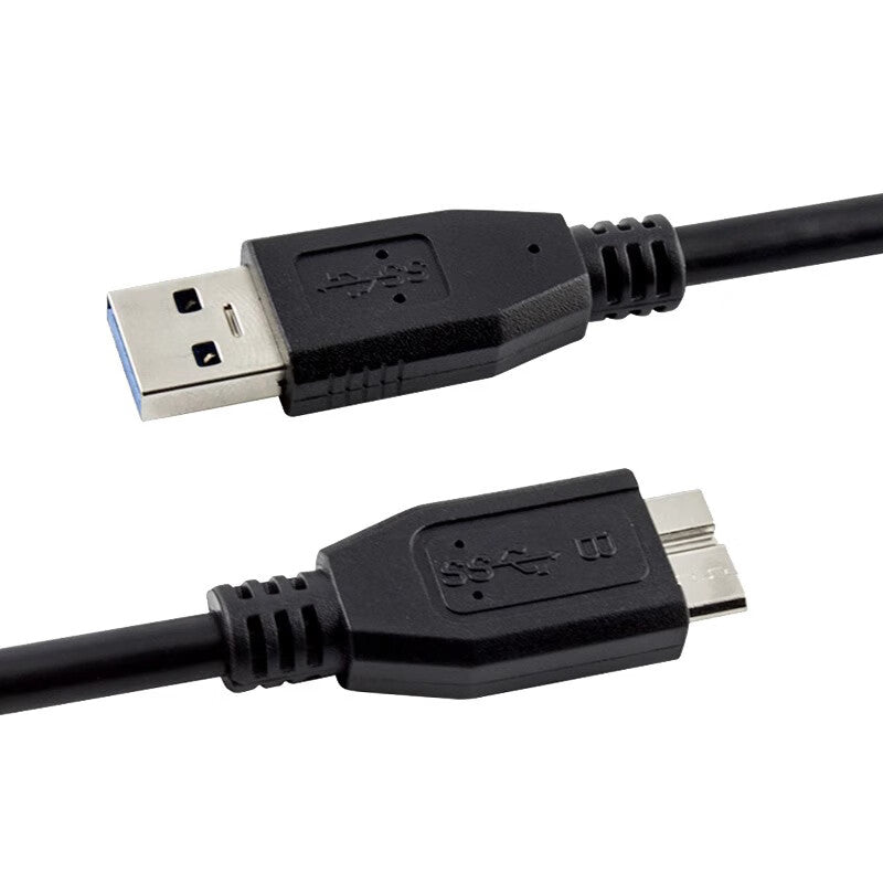 High-speed USB 3.0 MicroB data cable, USB external hard drive data connection cable, black, 0.3 meters, JN-GSX550