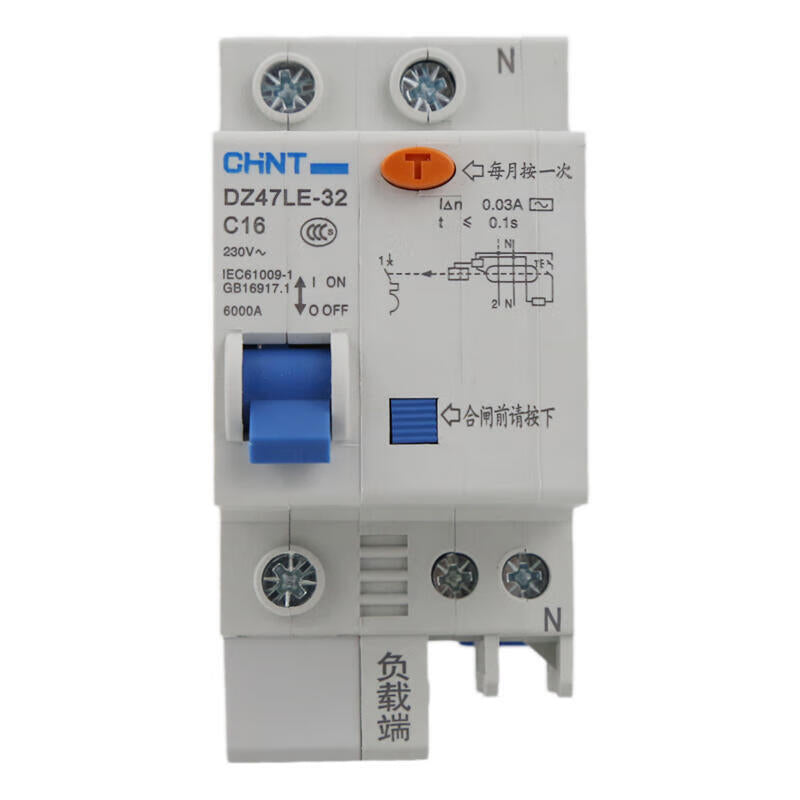 Chint leakage miniature circuit breaker; DZ47LE-32 1P+N C16 30mA