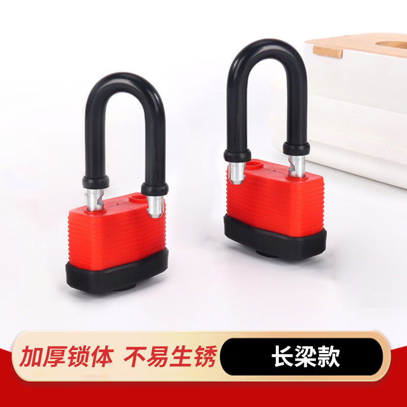 Deqi Outdoor Waterproof Thousand-Layer Padlock, Outdoor Rainproof and Rustproof Lock Cylinder and Lock, Large Iron Lock for Courtyard Gates