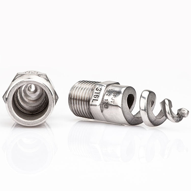 Sailenkai Stainless Steel Spiral Sprayer Head SPJT Spray Tower Spiral Nozzle, 304 Stainless Steel, 4-point (DN15) [Next Day Delivery] 304 Stainless Steel, 4-point (DN15)