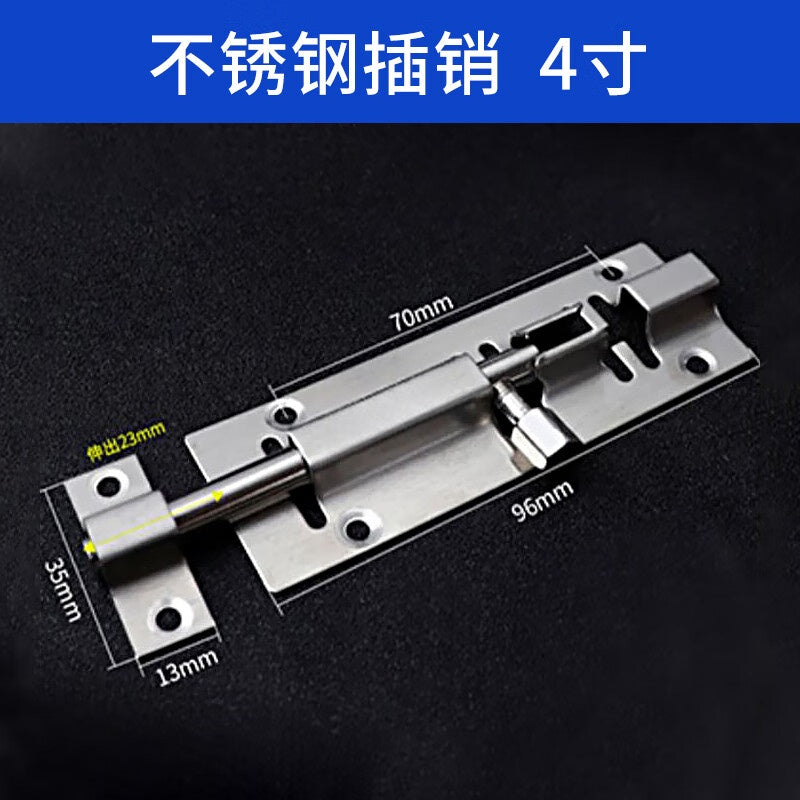 Steel Precast Products, 4-inch stainless steel door bolts with buckles, 2-pack including screws, old-style surface-mounted door bolts for wooden doors, windows, and bathrooms.