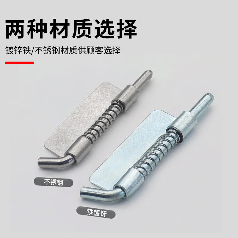 Deqi CL225 Spring Pin Hinge, Hole-less Welded Pin, Industrial Door Hinge, Electrical Cabinet Hinge, M4 Left/201 Steel (Small)