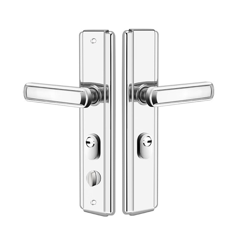 Basic security door lock panel handle, universal security door handle for entrance doors (without lock cylinder and lock body).