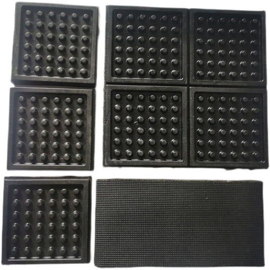 Weiruijia Industrial Rubber Vibration Damping and Anti-slip Machine Feet Pads for Punch Presses, Machinery, Equipment, Noise Reduction and Silencing Pads, Water Pumps, and Air Conditioner Pads. With frame, 400mm long * 400mm wide * 20mm thick.