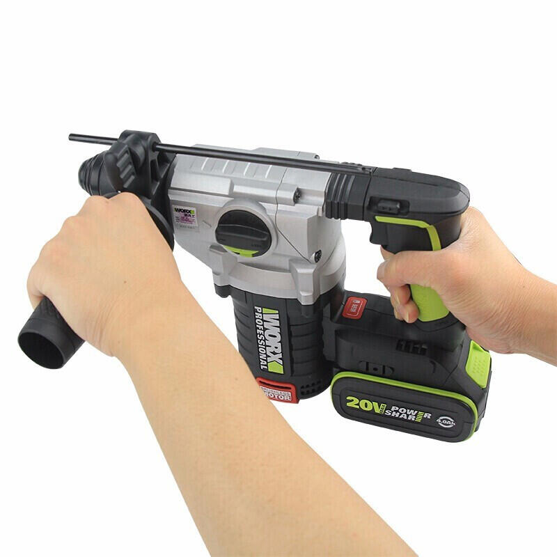 WORX Cordless Hammer 24MM 20V 5.0Ah Dual Battery WU388.4