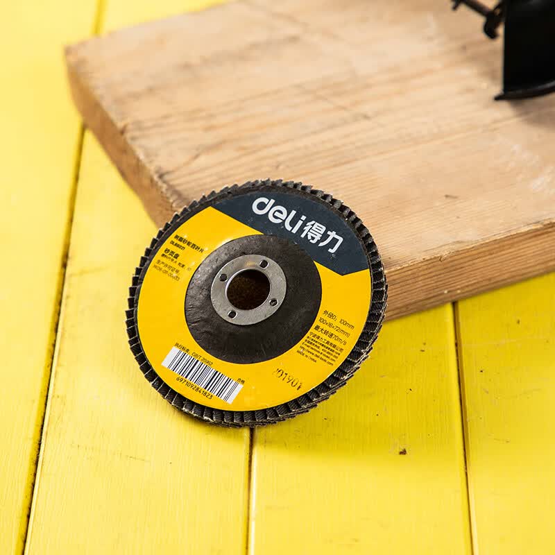 Deli (deli) louvered polishing grinding wheel, stainless steel angle grinder disc, woodworking, 100*16*72mm