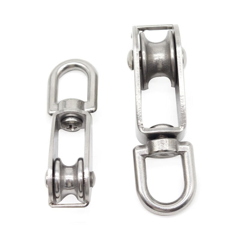 Jingu Lao 304 Stainless Steel Pulley, Hook Wire Pulley, Pull Rope Small Pulley, Lifting Fixed Pulley, Lifting Ring Single Pulley M75 (Single)