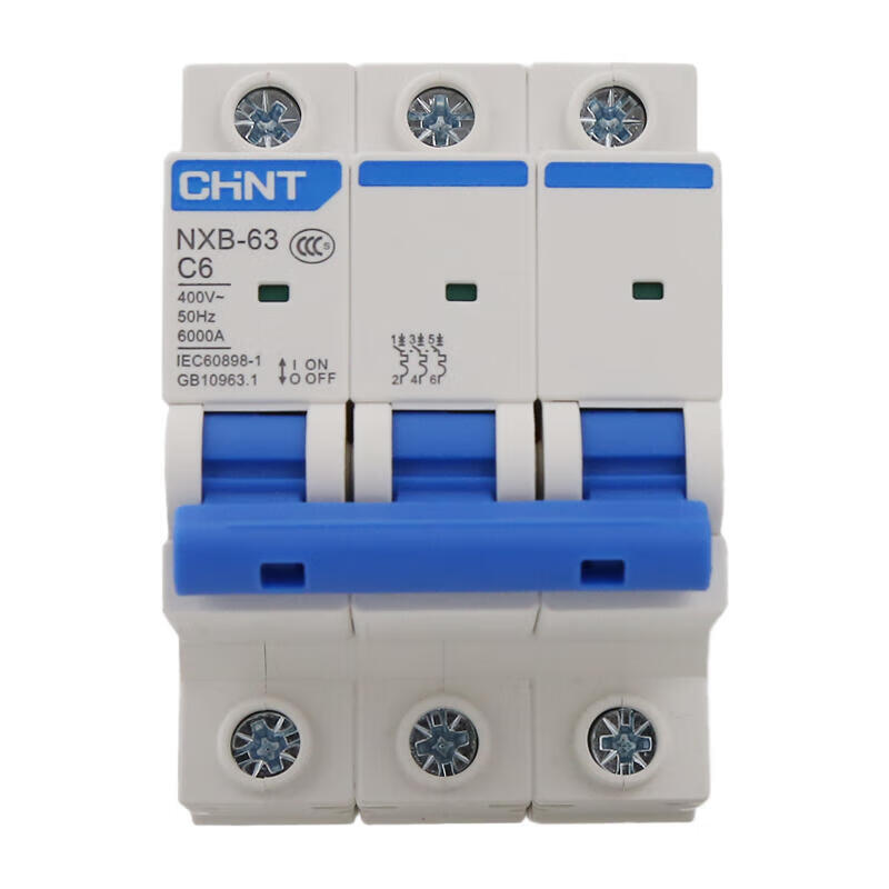 Chint NXB-63 small circuit breaker; NXB-63 3P C6
