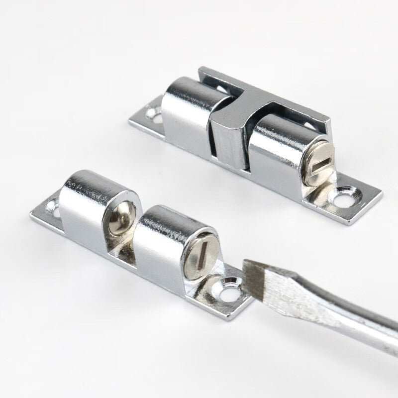 Deqi cabinet door catch lock, brass catch lock, catch switch cabinet door accessory, door clip, silver brass catch large size 60mm
