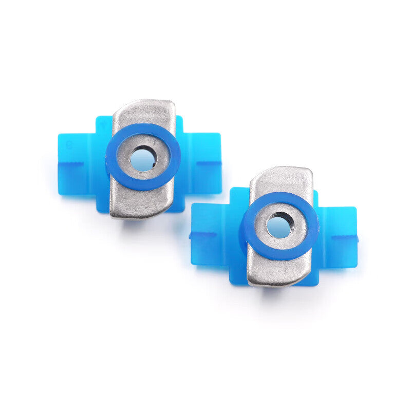 Taiyouyuan 304 Stainless Steel Spring Nut Block, Plastic Wing Nut Press Block, Diamond/Rectangular Single Nut Block + Plastic Wing M6*6 [10 Pieces]