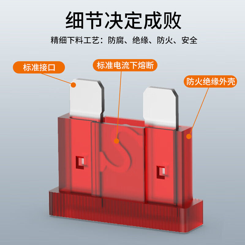 Huijun Automotive Fuse Clips, Car Fuse Inserts, 4S Store Fuse Tube Set, Large 100A Fuse - 5 Clips