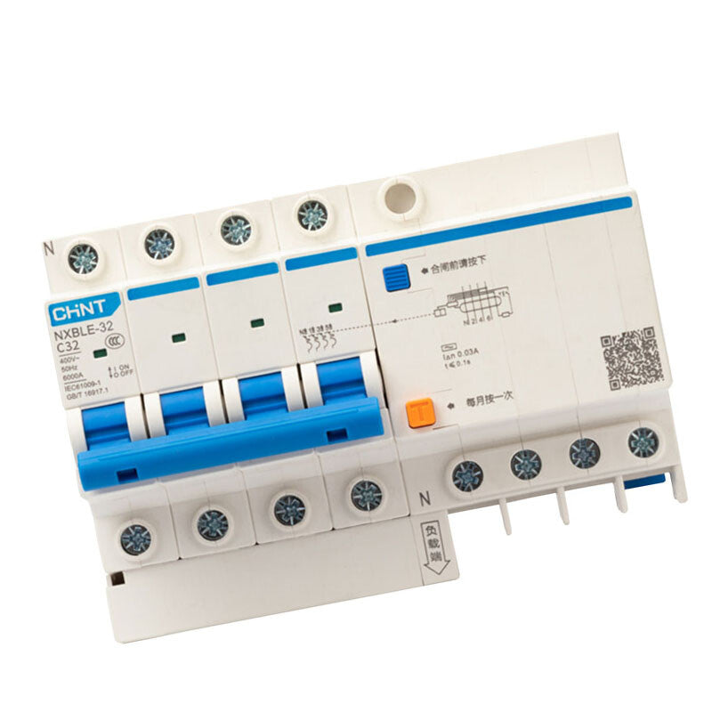 Chint NXBLE series small leakage protection circuit breaker with leakage protection leakage protection air switch NXBLE-32 4P C16 30mA 6kA (customized)