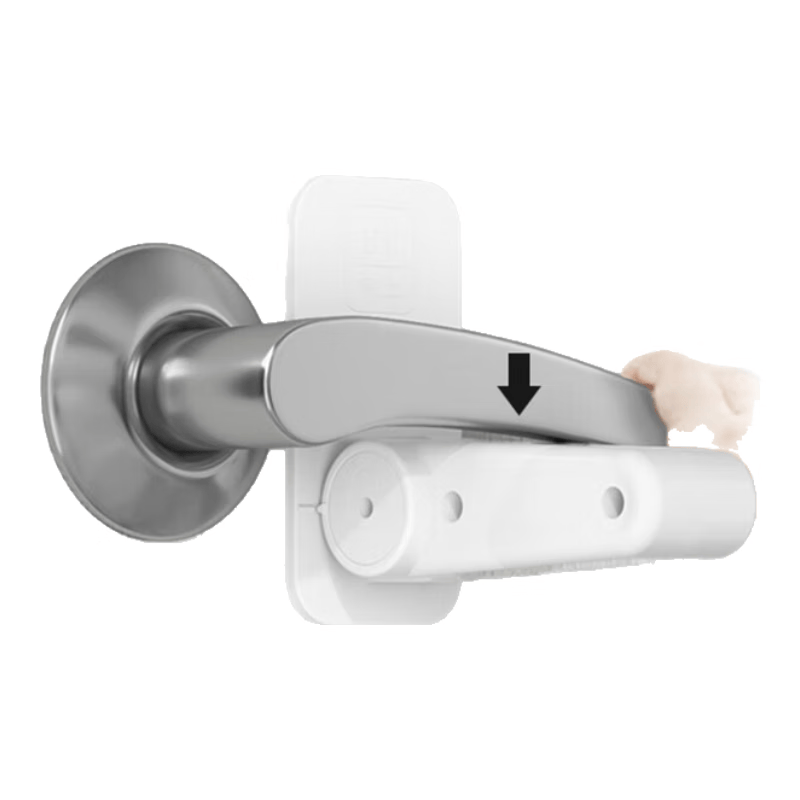Thousand-speed wheel door handle safety lock latch, anti-opening door/window/drawer lock, white (two pieces), ABS.