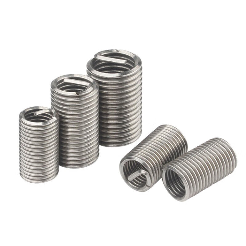 Winstein 304 Stainless Steel Threaded Insert (with tail) M8*3D (10 pieces) DIN8140 Thread Protection Insert Steel Wire Thread Insert WSX226