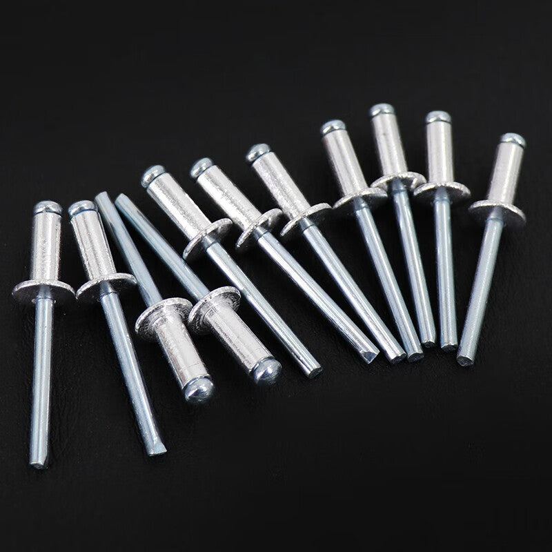 Haisdike HKD-468 Blind Rivets, DIN7337A Type, Open-type Flat Round Head, Blue/White Zinc, 5×18 (250 pieces)