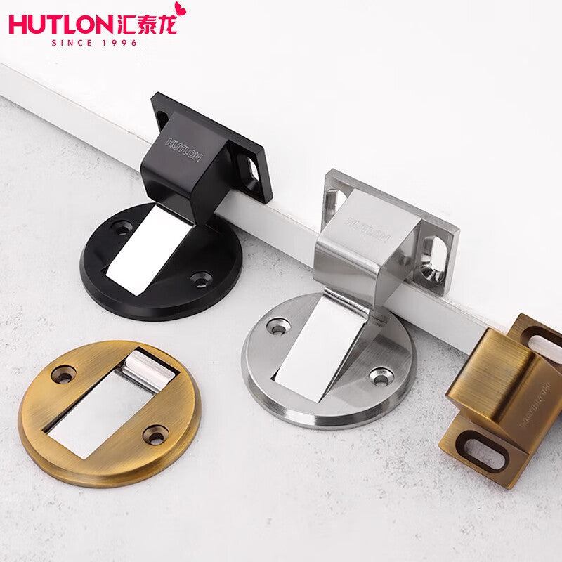 Huitailong windproof doorstop, no-drill anti-collision doorstop, invisible door stop, bedroom strong magnetic door stop, brushed nickel