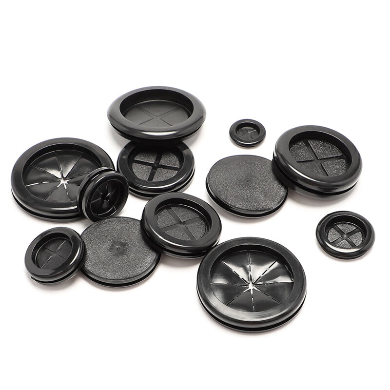 Ren Dian Environmental Protection Double-Sided Rubber Wire Protector, Single-Sided Wire Protector, Dustproof Wire Protector with Sealing Ring, Environmentally Friendly Double-Sided 80mm Opening (5 pieces)