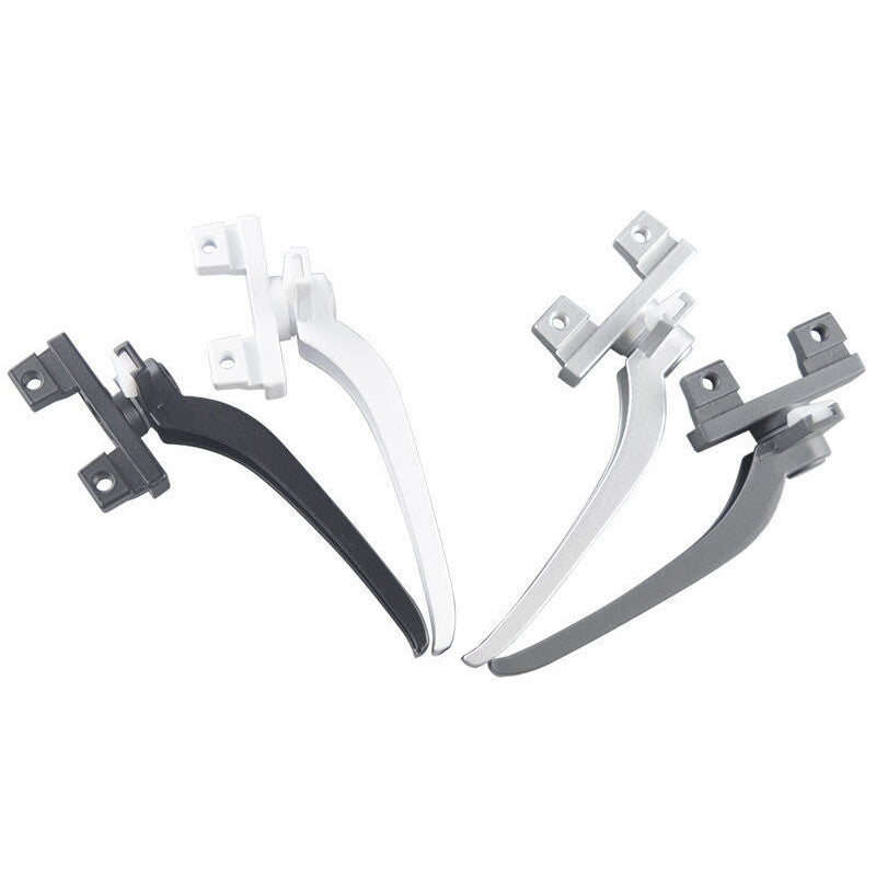 Deqi window handle, zinc alloy single-point casement window handle, outward opening 7-shaped window lock, type 50 black left handle.